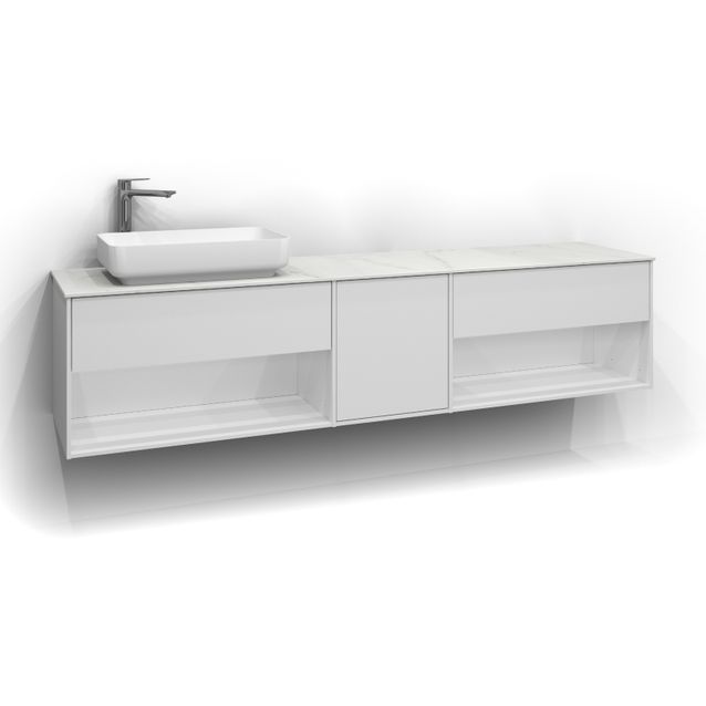 Allaskaappi malja-altaalla Svedbergs Epos 200x45 cm vasen 1+1+1 ltk eri vaihtoehtoja