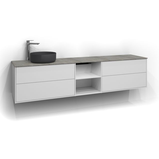 Allaskaappi malja-altaalla Svedbergs Epos 200x45 cm vasen 2+0+2 ltk eri vaihtoehtoja