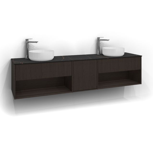 Allaskaappi kahdella altaalla Svedbergs Epos Rand 200x45 cm 1+1+1 ltk push open eri vaihtoehtoja