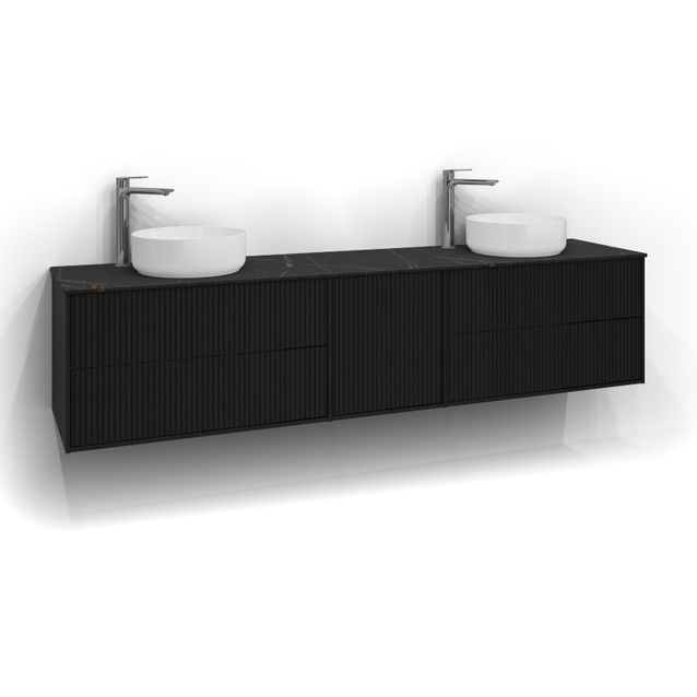 Allaskaappi kahdella altaalla Svedbergs Epos Rand 200x45 cm 2+1+2 ltk eri vaihtoehtoja