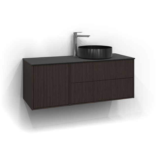 Allaskaappi malja-altaalla Svedbergs Epos Rand 120x45 cm oikea 2+1 ltk eri vaihtoehtoja