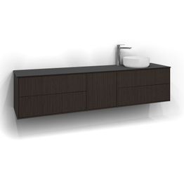 Allaskaappi malja-altaalla Svedbergs Epos Rand 200x45 cm oikea 2+1+2 ltk eri vaihtoehtoja