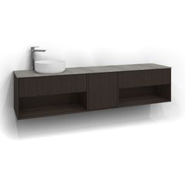 Allaskaappi malja-altaalla Svedbergs Epos Rand 200x45 cm vasen 1+1+1 ltk push open eri vaihtoehtoja