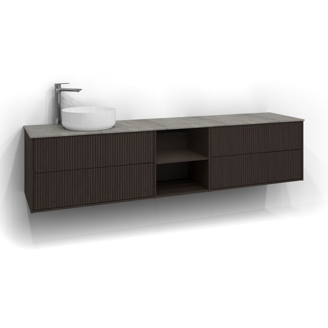 Allaskaappi malja-altaalla Svedbergs Epos Rand 200x45 cm vasen 2+0+2 ltk eri vaihtoehtoja