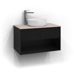 Allaskaappi malja-altaalla Svedbergs Epos Rand 80x45 cm push open eri vaihtoehtoja