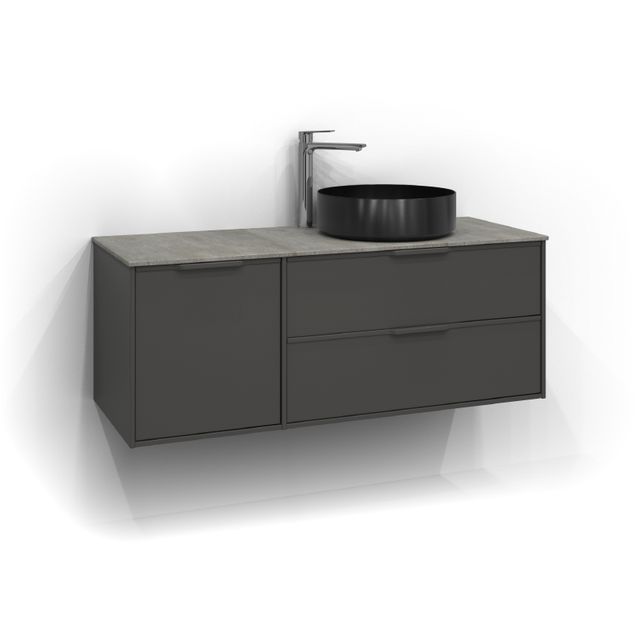 Allaskaappi malja-altaalla Svedbergs Epos Relief 120x45 cm oikea 2+1 ltk eri vaihtoehtoja