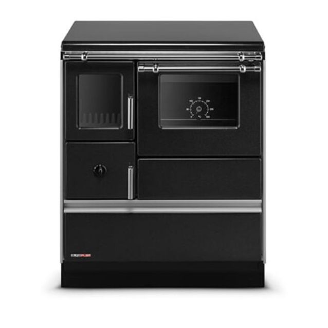 Puuliesi SVT Alfa 70 LUX lasiovella, 6,3 kW, 65 m2, musta