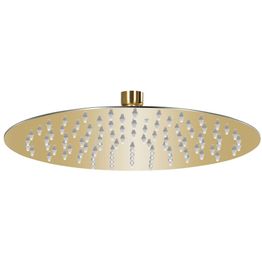 Sadesuihkupää ruostumaton teräs 25 cm pyöreä kulta