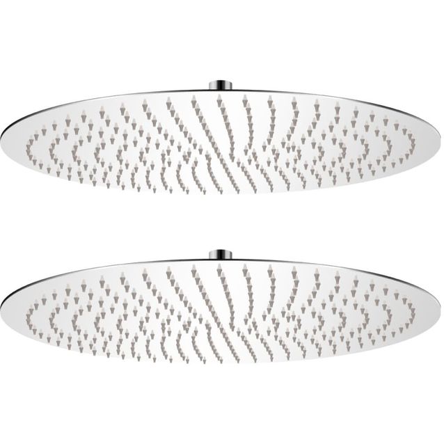 Sadesuihkupää 2 kpl ruostumaton teräs 50 cm