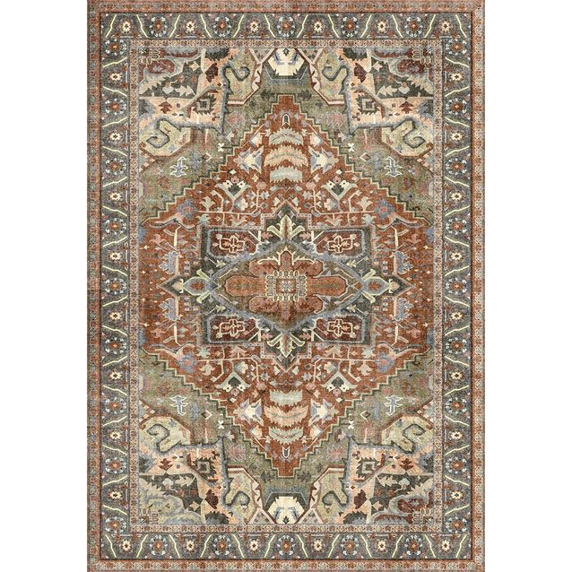 Matto ihankotona Said vihreä-ruskea