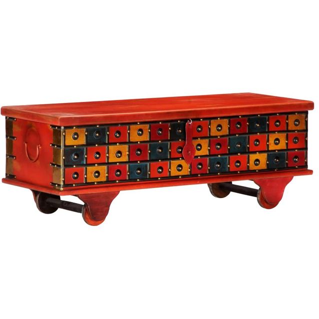 Säilytyslaatikko punainen 110x40x40 cm täysi akaasiapuu_1