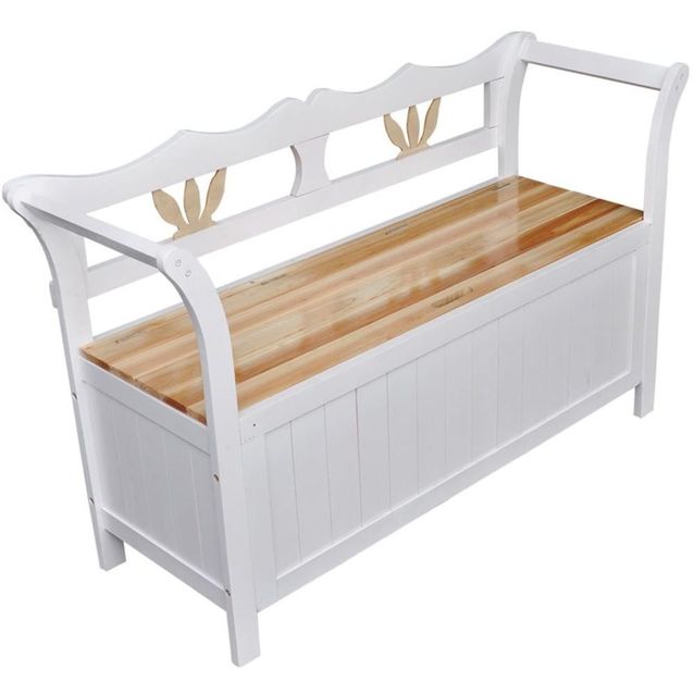 Säilytyspenkki 126x42x75 cm puu valkoinen_1