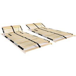 Sängyn sälepohjat 2 kpl 28 säleellä 7 vyöhykettä 80x200cm