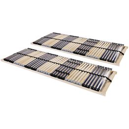 Sängyn sälepohjat 2 kpl 42 säleellä 7 vyöhykettä 70x200 cm