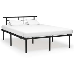 Sängynrunko 140x200cm metalli musta