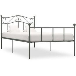 Sängynrunko metalli 100x200 cm harmaa