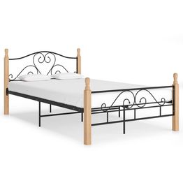 Sängynrunko metalli 120x200cm musta