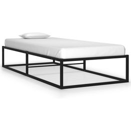Sängynrunko musta 90x200 cm metalli