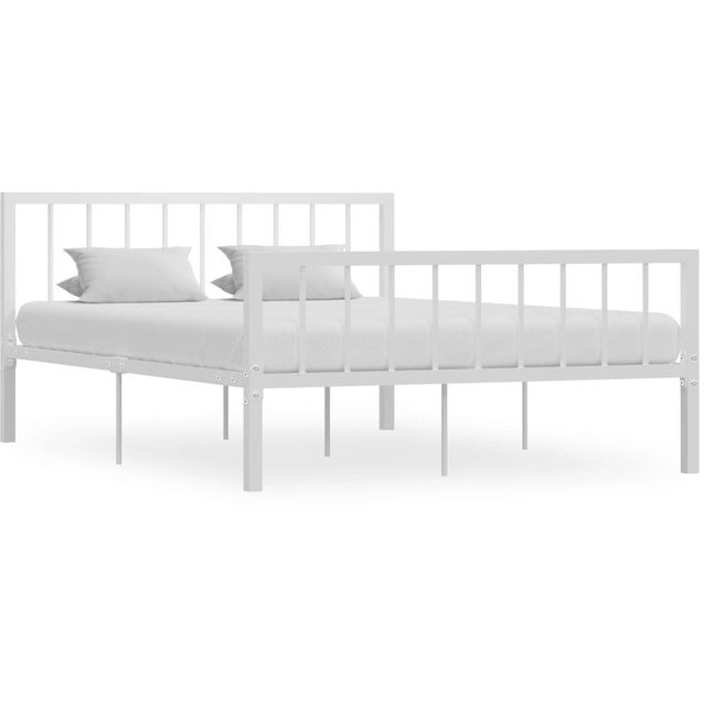 Sängynrunko valkoinen metalli 140x200cm_1