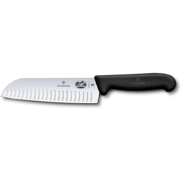 Santoku kokkiveitsi Victorinox Fibrox 17cm ovaalihiottu