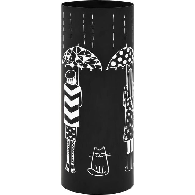 Sateenvarjoteline naiset teräs musta_1