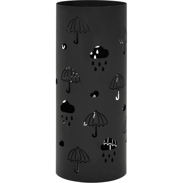 Sateenvarjoteline sateenvarjot teräs musta_1