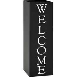 Sateenvarjoteline welcome teräs musta