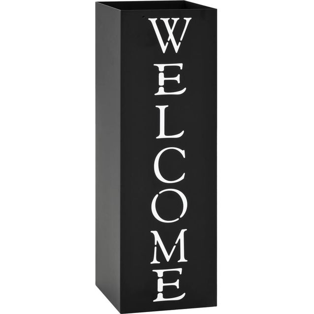 Sateenvarjoteline welcome teräs musta_1