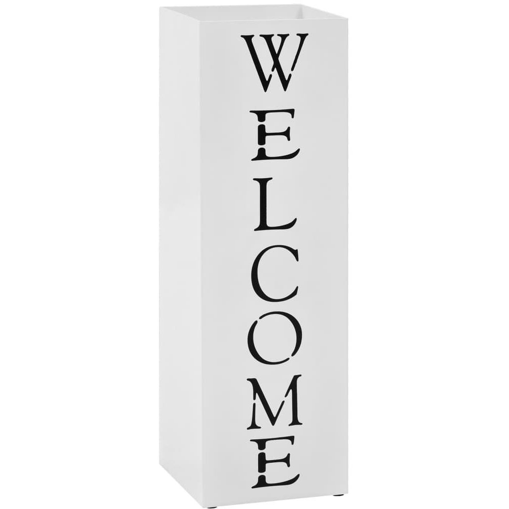 Sateenvarjoteline welcome teräs valkoinen