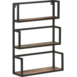 Seinähylly 60x20x85 cm kierrätetty täyspuu