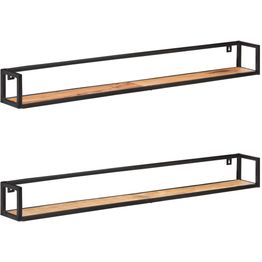 Seinähyllyt 2 kpl 160 cm täysi akaasiapuu