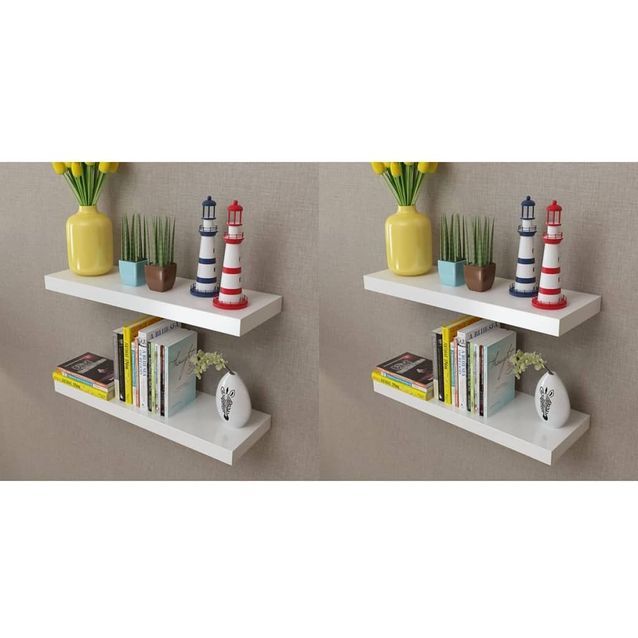 Seinähyllyt 4 kpl valkoinen 60 cm_1