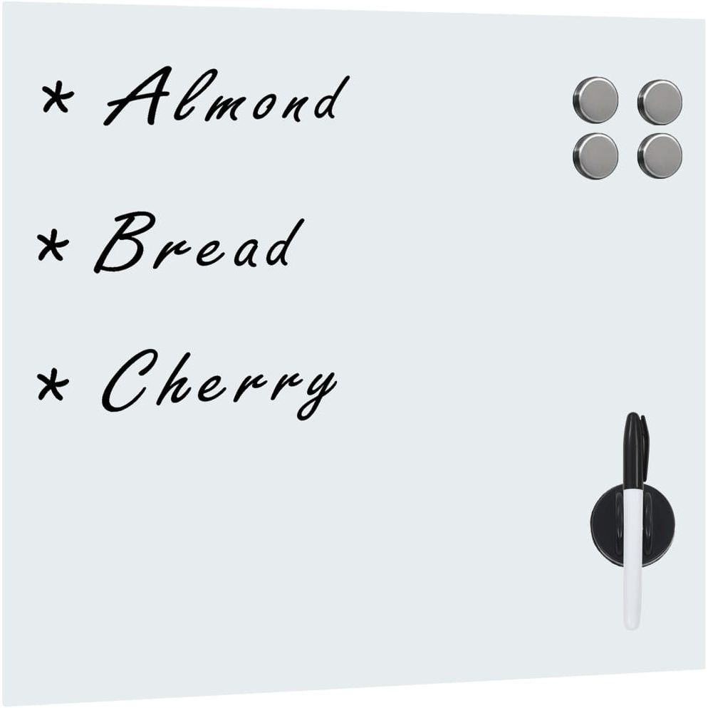 Seinäkiinnitteinen magneettinen tussitaulu lasi 40x40 cm