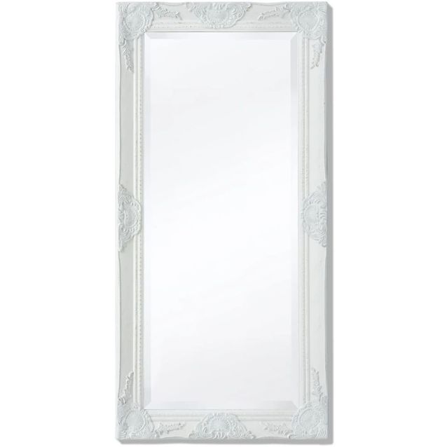 Seinäpeili barokkityylinen 100x50 cm valkoinen_1