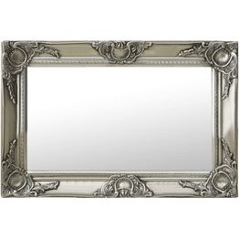 Seinäpeili barokkityylinen 60x40 cm hopea