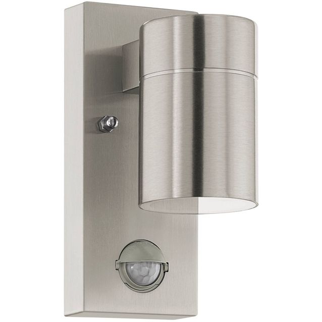 Seinävalaisin Eglo Riga 5 6,5x16,5cm GU10 ruostumaton teräs liiketunnistin