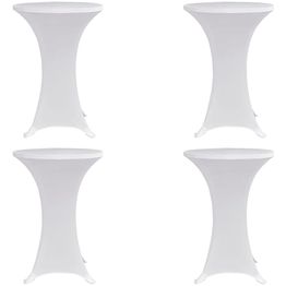 Seisovan pöydän päällyste 60 cm valkoinen venyvä 4 kpl