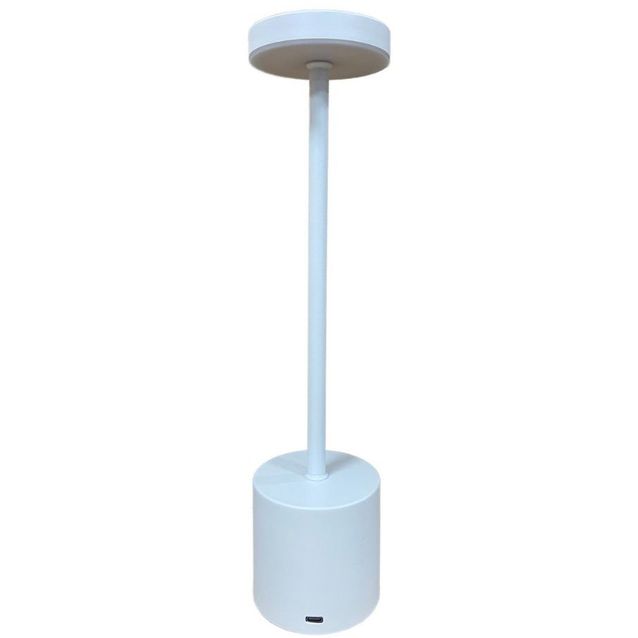 LED-pöytälamppu Seled, 35x8x8cm, USB-ladattava, RGB, valkoinen