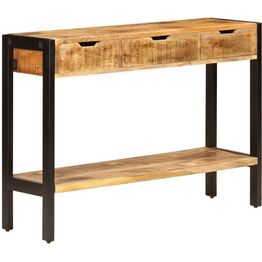 Senkki 3 laatikolla 110x35x75 cm kiinteä mangopuu
