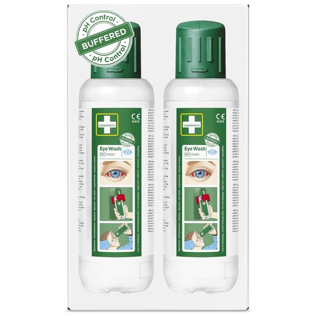 Silmänhuuhtelupullot Cederroth 500 ml, 2 kpl