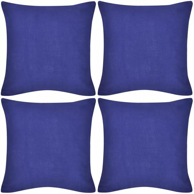 Sininen tyynynpäällinen puuvilla 4kpl 40 x 40 cm_1