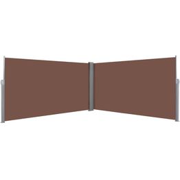 Sisäänvedettävä sivumarkiisi 160x600 cm ruskea