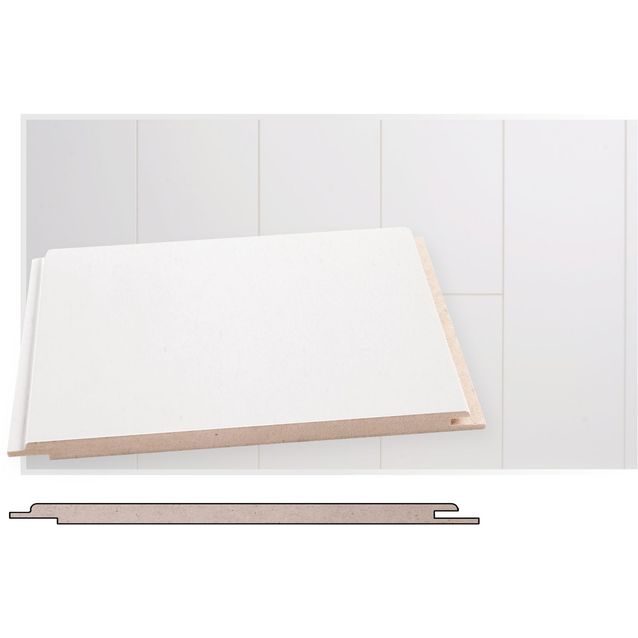 Sisustuspaneeli Maler ART STP-0, 10x195x2070mm, MDF, ympäripontattu, antibakteerinen, valkoinen