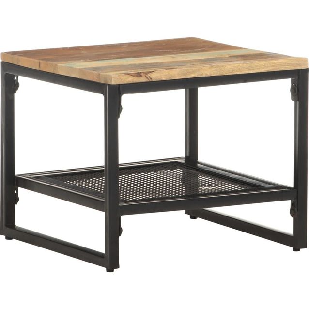 Sivupöytä 40x40x35 cm täysi kierrätetty puu_1