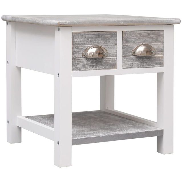 Sivupöytä harmaa 40x40x40 cm keisaripuu_1