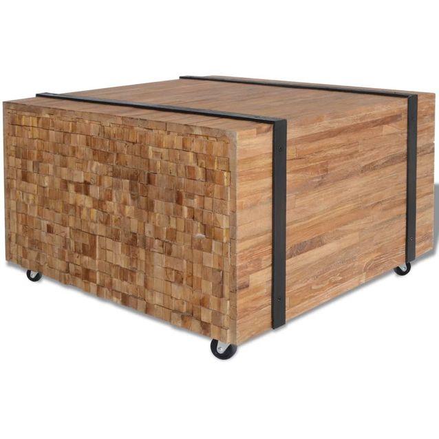 Sivupöytä tiikki 60x60x38 cm_1