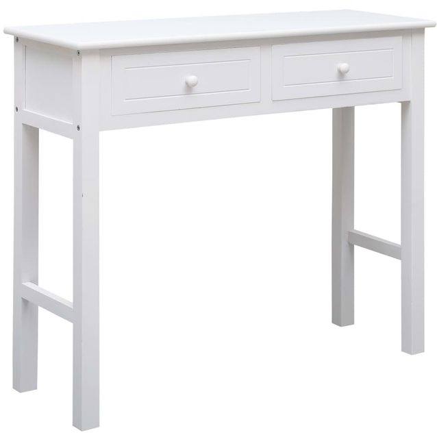 Sivupöytä valkoinen 90x30x77 cm puu_1