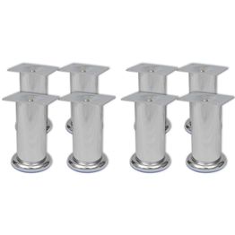 Sohvanjalat 8 kpl pyöreät kromi 120 mm
