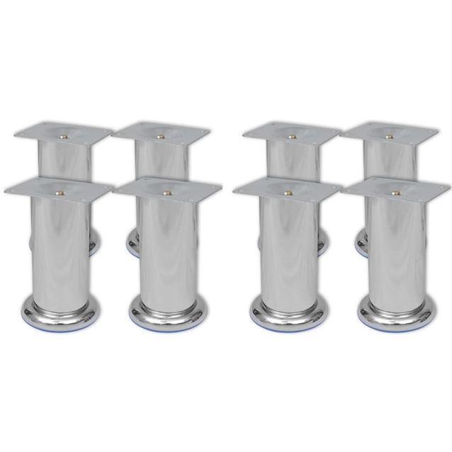 Sohvanjalat 8 kpl pyöreät kromi 120 mm_1