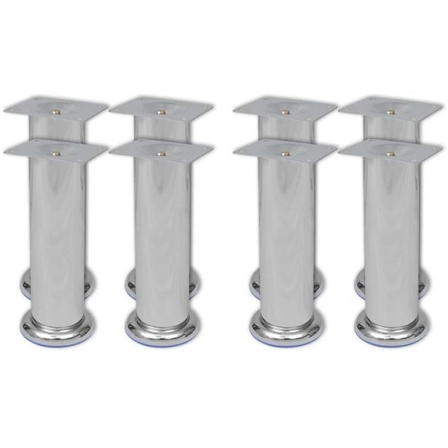 Sohvanjalat 8 kpl pyöreät kromi 180 mm_1